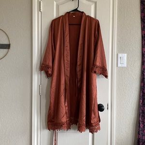 rust colored bath robe